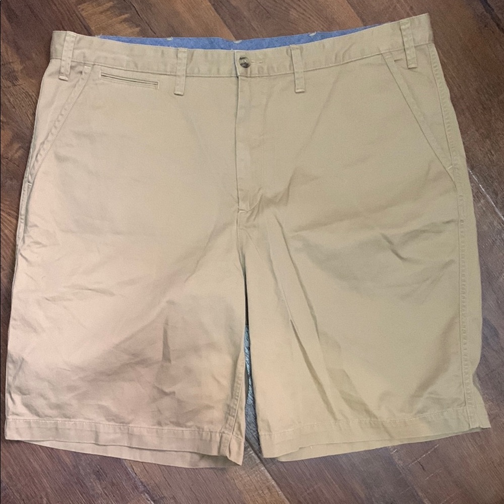Polo by Ralph Lauren Tan Flat Front Cotton Shorts